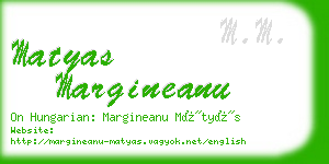 matyas margineanu business card